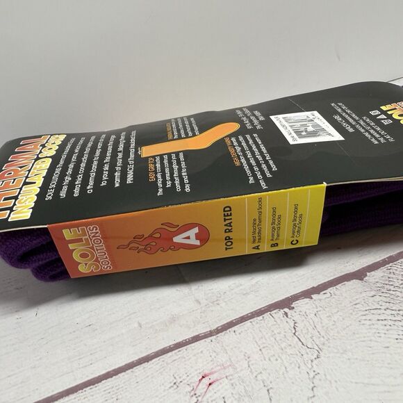 Sole Solutions Ladies Thermal Insulated Socks, Knee High Socks Purple New - Picture 5 of 5